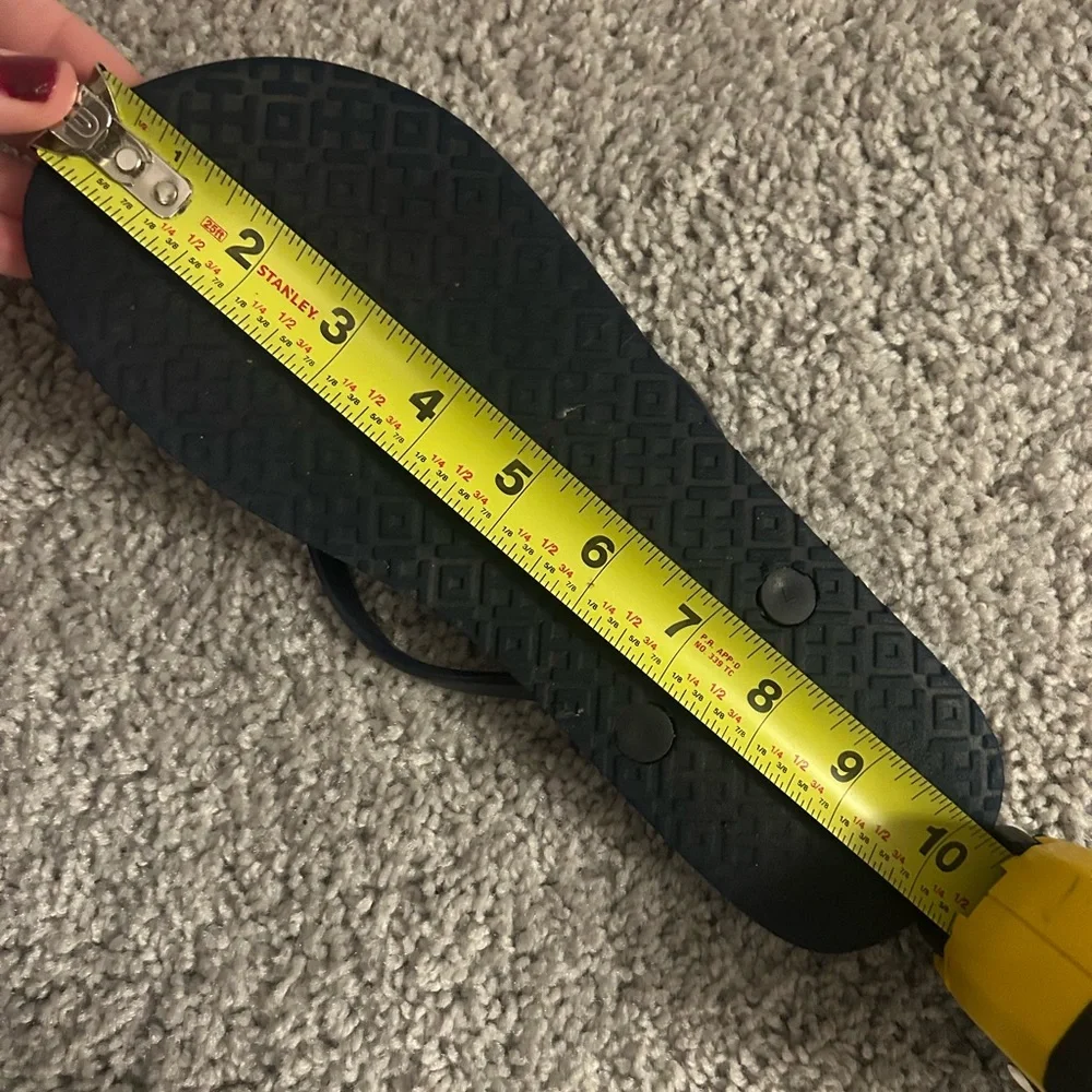 Tory Burch Navy Printed Flip Flops - Picture 6 of 6